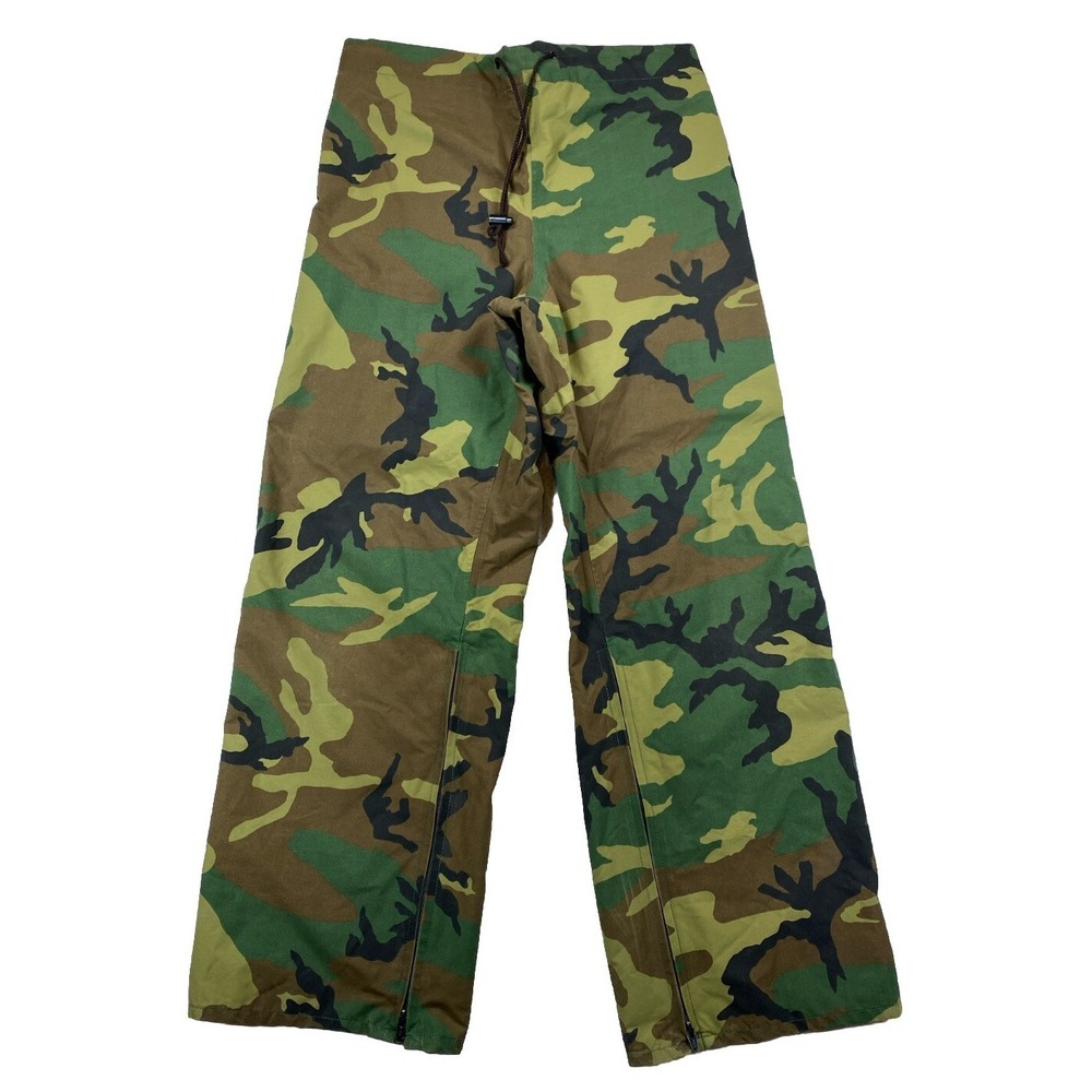 Cabela's Men's Medium Gore-Tex Camouflage Pants Vintage USA Drawstring